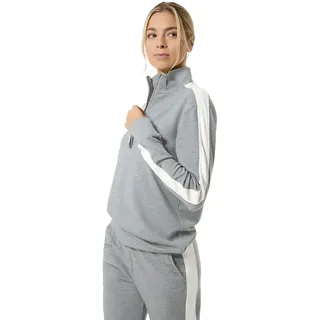 super.natural Colorado Zip Turtleneck cashmere grey melange/fresh white (81F) S