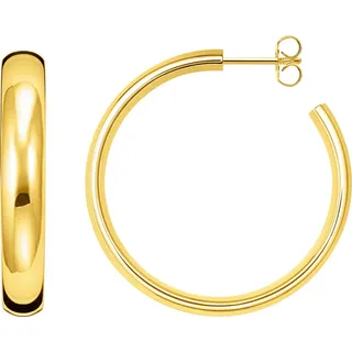 Thomas Sabo Creolen Chunky mittelgroß vergoldet 750 Gold 925 Silber