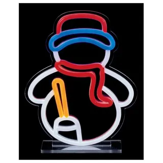 Festliche Tischplatte Neon Schild 25CM Schneemann Licht Weihnachtsdekoration