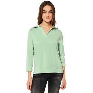 STREET ONE Damen A318897 Kapuzenshirt 3/4 Arm, Clary Mint, 38