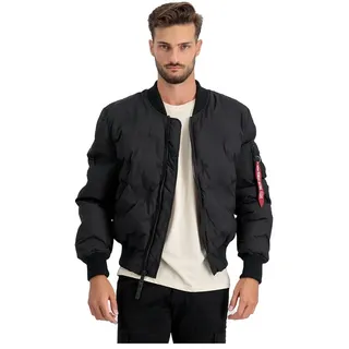 Alpha Industries Ma-1 Emb Logo Puffer Bomberjacke - Black - M
