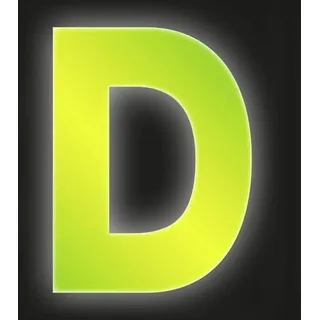 Conacord Klebebuchstabe D Reflektierend 8 cm Gelb
