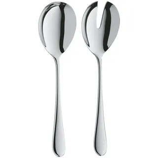 WMF Merit Salatbesteck Edelstahl 23,4 cm, Salatgabel, Servierlöffel, Cromargan protect Edelstahl poliert, kratzbeständig, spülmaschinenfest