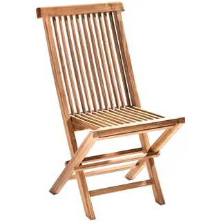 Ambia Garden Gartenklappstuhl , Teakfarben , Holz , Teakholz , massiv , X-Form , 46.5x88x58.2 cm , klappbar , Gartenmöbel, Gartensessel, Gartenklappstühle