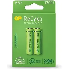 GP Batteries B2123 household battery AA Nickel-Metal Hydride (NiMH) (2 Stk., AA, 1300 mAh), Batterien + Akkus