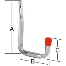 Bild von Wandhaken U-Form ohne Gummierung Ausladung 82 mm