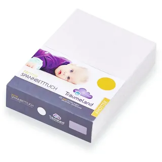 Träumeland TT01001 Spannbetttuch Frottee, weiss, 40 x 90 cm