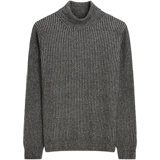 Rollkragenpullover CINQUE "CISTRO", Herren, Gr. XL, grau (anthrazit), Strick, Obermaterial: 49% Baumwolle, 46% Polyamid, 5% Elasthan, unifarben, slim fit, Strickbündchen, Pullover Rollkragenpullover, mit Strickbündchen
