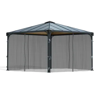 CANOPIA Moskitonetz für Pavillon 1 x 3,6 x 2,17 m Grau