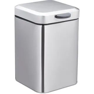 Badezimmer Mülleimer - 3 Liter - Softclose - Edelstahl - Küche - Wandmontage - Silber - Silber