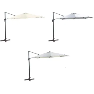 Garden Impressions HAWAII Alu-Ampelschirm neig- & drehbar Gartenschirm 330cm rund ecru