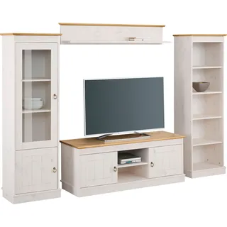 OTTO home Wohnwand "Indra", 4 Stk. tlg., weiß, honig),