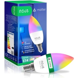 Nous P4 & Smart Light Lampe E14, 5 W, RGB WLAN