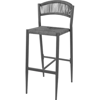 Bolero Eden PE Twist Rattan Outdoor Barhocker Charcoal (2 Stück)