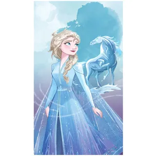 Theonoi Kinder Handtuch Badetuch Strandtuch Duschtuch für Mädchen und Jungen 100% Baumwolle 70x140 cm (Frozen Pferd)