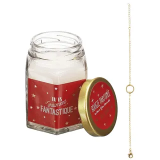 The Concept Factory Duftkerze im Glas mit Überraschungsschmuck Vanille