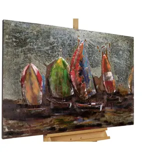Kunstloft Metallbild Bunt 100/70 cm , Multicolor , Metall , 4.6x70 cm , Bilder & Rahmen, Bilder, Holz & Metallbilder