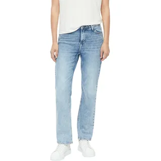 5-Pocket-Jeans S.OLIVER "Karolin", Damen, Gr. 34, Länge 28, blau (light blau), Denim/Jeans, Obermaterial: 99% Baumwolle, 1% Elasthan, unifarben, regular fit lang, Jeans 5-Pocket-Jeans, mit Stretch / Leichte Waschung