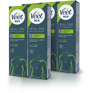 Veet Männer Enthaarungscreme für Männer, Brust, Beine und Arme, 5 Stück à 200 ml