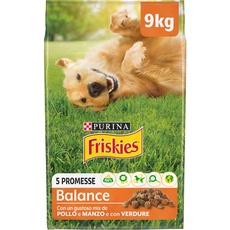 Purina Friskies Balance Kroketten für Hunde mit Huhn, Rindfleisch und Gemüse, 9 kg