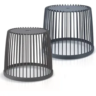 Gartenkorbstütze - dekorativer Beistelltisch CLUBO 35+50l, Abmessungen (mm) 590x590x455, Farbe Anthrazit
