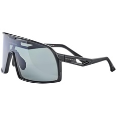 Black Crevice Skibrille I Unisex Ski Brille mit rahmenlosen Design I Snowboardbrille mit zylindrischen Gläsern I Skibrille mit UV-Schutz I Anti Fog Brille I Schneebrille für Brillenträger