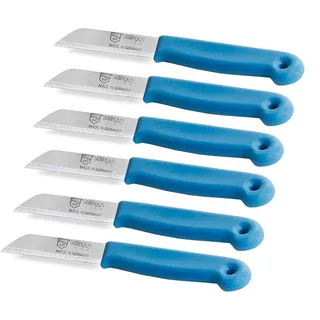 Obstmesser Gemüsemesser Set aus Solingen Kleines Messer mit Scharfem und Präzisem Schnitt aus Rostfreiem Edelstahl Made in Germany Allzweckmesser Universalmesser Klein/Groß (6er Set, Kurz)