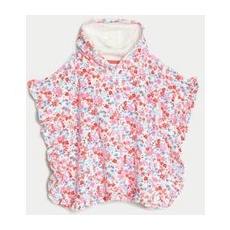 Girls M&S Collection Floral Towelling Poncho (0-3 Yrs) - Multi, Multi - 6-9 M