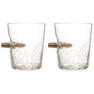 Bar Amigos 2er-Set Neuartige Tumbler Spirituosen-Schnapsgläser - 300ml Doppelpack Gläser mit Kugel-Shot im Glas Verkostungs-Tumbler zum Trinken von Scotch Bourbon Whiskey Brandy