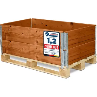 Garronda 2 Stück Holzaufsatzrahmen für Palette Aufbewahrungskiste aus Holz Palettenaufsatzrahmen Holzkiste Braun - Braun