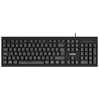 NILOX Tastatur Schwarz QWERTY Spanisch
