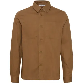 Langarmhemd CASUAL FRIDAY "Langarmhemd CFAnton", Herren, Gr. L, N-Gr, braun (ermine), Obermaterial: 100% Baumwolle CO., Hemden Langarmhemd