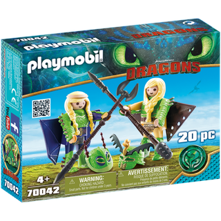 Playmobil Dragons Raffnuss und Taffnuss mit Fluganzug 70042