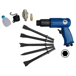 Güde Druckluft-Meißelhammer Set 9-tlg. 6,3bar