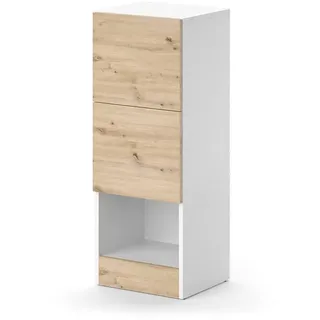 Vicco Midischrank Alf Weiß 35 x 92 cm mit 2 Schubladen, - Weiß