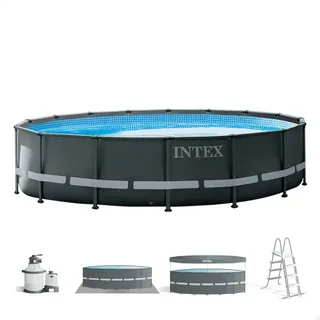 Intex Ultra XTR Frame Pool Set Ø488 x 122 cm inkl. Sandfilteranlage und Zubehör