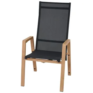 Siena Garden Catania Gartenstuhl 67,5 x 60 x 111 cm Schwarz-Braun