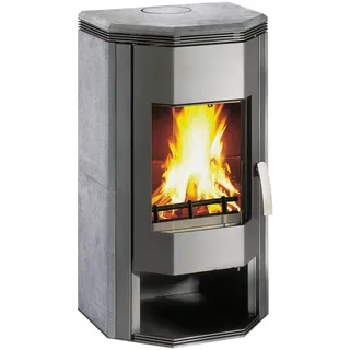 Wamsler Prisma Kaminofen Stahl Grau/Naturstein Grau