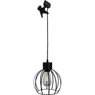 NÄVE LED-Solar-Pendelleuchte Grid Schwarz Ø 20 cm x 130 cm