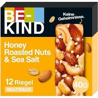 Be-Kind Honey Roasted Nuts & Sea Salt, Nussriegel 12 Riegel,