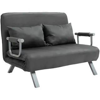 Homcom Schlafsessel 80 x 78 x 111 cm Grau mit verstellbarer Rückenlehne