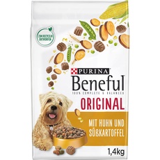 Beneful Original Hundefutter trocken, mit Huhn und Süßkartoffel, 6er Pack (6 x 1,4kg)