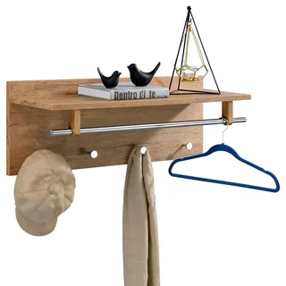 Idimex Wandgarderobe Ulf , Holzwerkstoff , Vintage , 75x30x26 cm , Garderobe, Garderobenhaken, Hakenleisten
