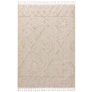 benuta Pop Teppich Oyo Cream 120x180 cm , Creme , Textil , Rechteckig , 120x180 cm , Oeko-Tex® Standard 100 , wasserabweisend , Teppiche und Böden, Teppiche