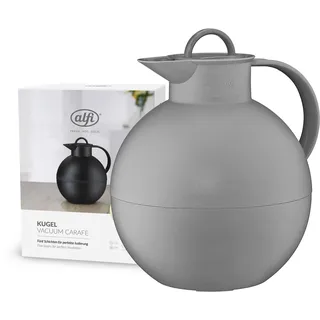Alfi KUGEL 0,94l, graphite grey mat, Kunststoff-Isolierkanne mit hygienischem Hartglaseinsatz, Drehverschluss, Designerstück, kugelförmige Thermokanne, ideal als Kaffeekanne, Teekanne, BPA-frei