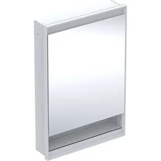 Geberit ONE Spiegelschrank mit ComfortLight, eine Tür, mit Nische, Unterputz, weiß/Aluminium, 60x90cm, 505.821.00.2, Ausführung: Anschlag rechts