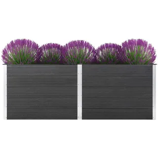 Eleganten-Stil Garten-Hochbeet 250 x 100 x 91 cm WPC Grau DE2168357 - Grau