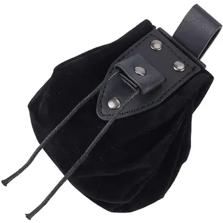 CALFOVERA Gürteltasche Aus PU Leder Mit Kordelzug Kunstwildleder Vintage Stil Mittelalter Design Tragbare Geldbörse Renaissance Tasche Würfelbeutel Seitentasche Für Damen Und Herren Halloween Kos