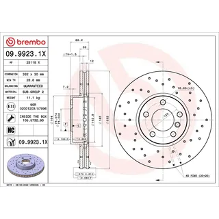 Brembo Bremsscheibe 09.9923.1X