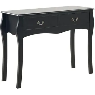 Beliani Konsolentisch schwarz 2 Schubladen Klawock , Holzwerkstoff , 100x75x35 cm , Wohnzimmer, Wohnzimmertische, Konsolentische